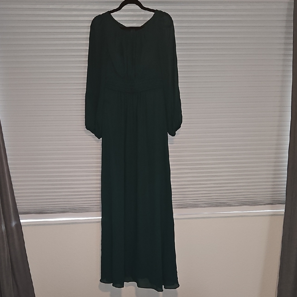 Ever Pretty Green Bishop Sleeve Gown for Weddings
